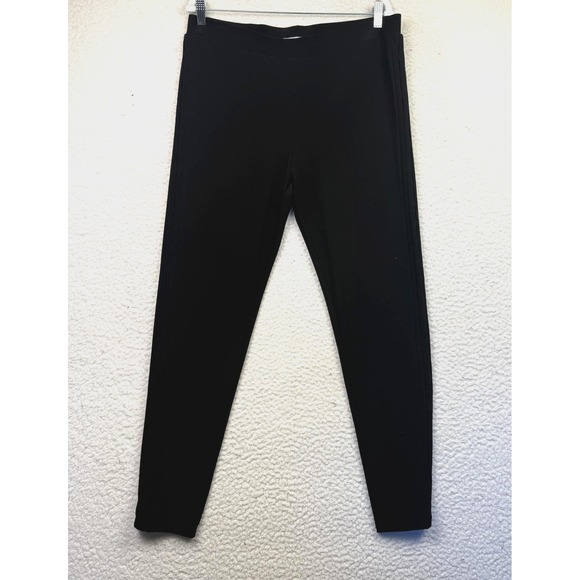 Joseph Ribkoff Pants Womens 16 Black Pull On Stretch Slim Tapered Pleated Side - Picture 1 of 8
